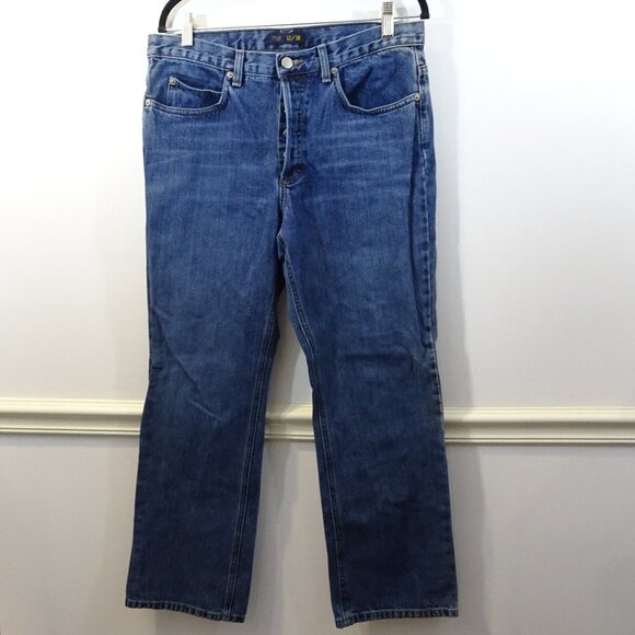 J CREW Button Fly Straight Jeans Size 12/30 100% Cotton Made in USA Casual - Picture 1 of 6